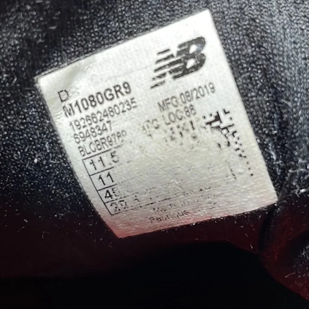 New Balance 1080v9 s Fresh Foam Running Shoes in Gunmetal/Outerspace Man 11.5